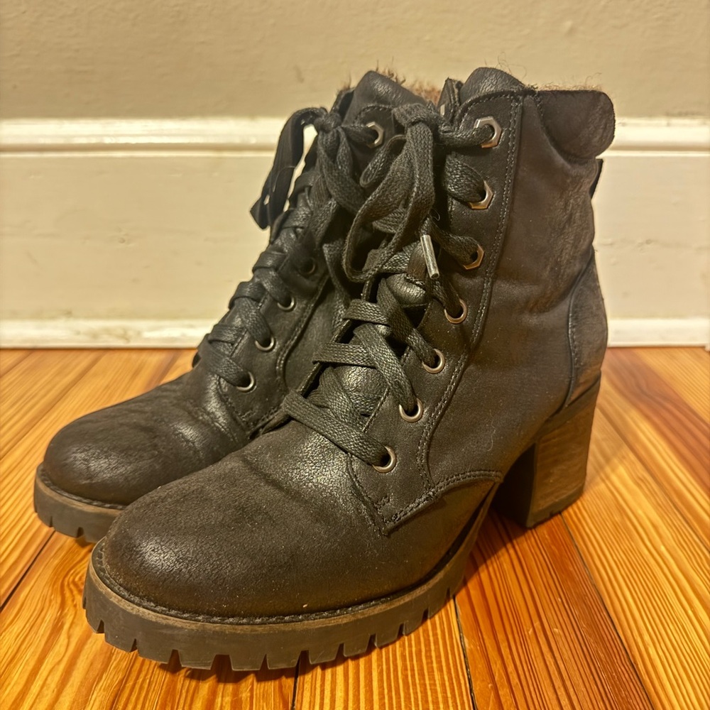 Carlos by Carlos Santana Glinda 2 Faux Leather Black Lace-Up Boots